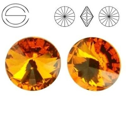 1122 MM 12 Swarovski Rivoli TANGERINE F