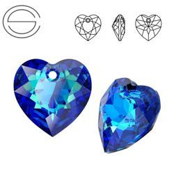6432 MM 8 Swarovski Heart Cut BERMUDA BLUE BBL P