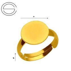 BPRZ-2/12 Baza do pierścionka Srebro 925 POZŁACANE