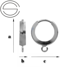 BK-08 Snap Earrings Silver 925