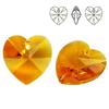 6228 MM 10 Swarovski Heart TOPAZ