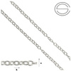 Rolo FZRXP-040 Łańcuszek 10 cm Srebro 925 RODOWANE