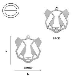 CL-524 Zawieszka PANDA 20,0 mm Srebro 925