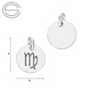 CL-580 VIRGO Zodiac Pendant 9,0 mm Sterling Silver 925