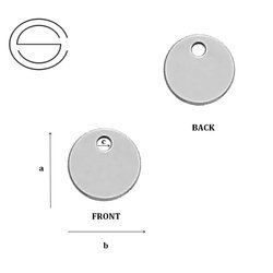 CL-210 Circle Pendant 5,0 mm Sterling SIlver 925