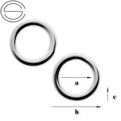 KL-1,0x3,0 Kółko zamknięte zlutowane Srebro 925