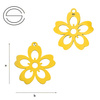 CLZ-418 FLOWER Pendant 21,0 mm Sterling Silver 925 Gold Plated