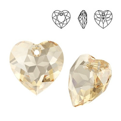 6432 MM 8 Swarovski Heart Cut GOLDEN SHADOW GSHA