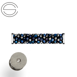 5950 MM 30 Swarovski Fine Rocks Tube BERMUDA BLUE BBL