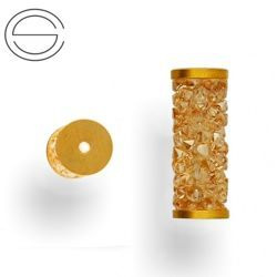 5950 MM 15 Swarovski Fine Rocks Tube GOLDEN SHADOW