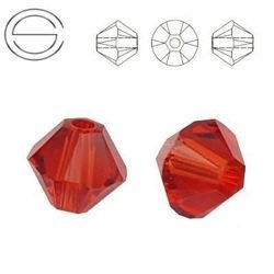 5328 MM 8 Swarovski XILION Bicone INDIAN RED