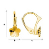 BAZ-63 Leverbacks for 4744 Flower 6mm - Earring Hooks - Sterling Silver 925 Gold Plated