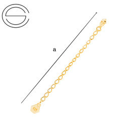 P-CL-647Z EXTENSION chain Silver 925 GOLD PLATED