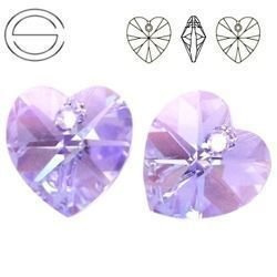 6228 MM 14 Swarovski Heart VIOLET AB
