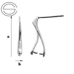 SHP-2 Sztyfty do Swarovskiego Srebro 925 RODOWANE