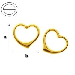 CHAZ-31 SERCE do podwieszania Srebro 925 POZŁACANE