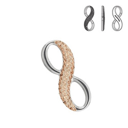 67402 MM 20 Pavé Infinity Pendant LIGHT PEACH SILK