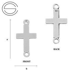 CL-359 CROSS Pendant 14,2 x 7,1 mm Sterling Silver 925