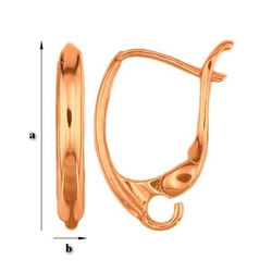 BKZ-68  Snap Earrings Silver Gold Plated