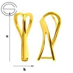 KWZ-17 Silver 925 Bail for Crystals from SWAROVSKI GOLD PLATED