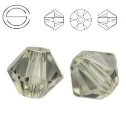 5328 MM 6 Swarovski XILION Bicone BLACK DIAMOND