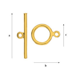 TOGZ-2 Toggle Silver 925 Gold Plated