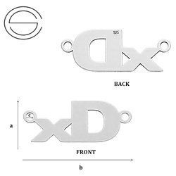 CL-211 Zawieszka XD 7,0 x 18,7 mm Srebro p.925