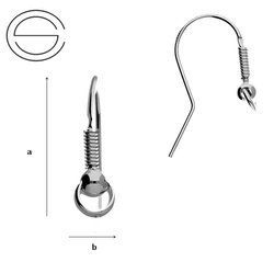BO-16 Earwires open Silver 925