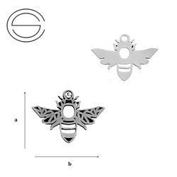 CL-428 Zawieszka PSZCZOŁA 9,6 mm Srebro 925