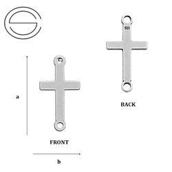 CL-351 CROSS Pendant 9,7 x 5,0 mm Sterling Silver 925