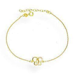 Srebrna bransoletka MOTYL - SREBRO p 925 POZŁACANE