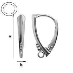 BBAP-6 Leverbacks Silver Rhodium Plated