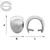 KW-3 Silver 925 Bail for Crystals from SWAROVSKI