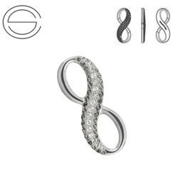 67402 MM 20 Pavé Infinity Pendant BLACK DIAMOND