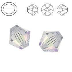 5328 MM 4 Swarovski XILION Bicone WHITE OPAL AB