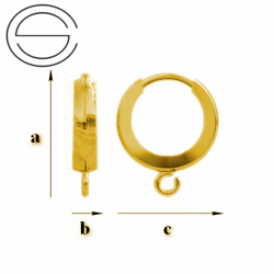 BKZ-08 Snap Earrings Silver Gold Plated