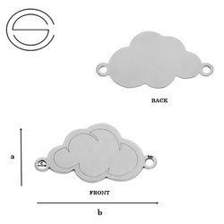 CL-613 Base to bracelet CLOUD - Sterling Silver 925