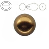5816 MM 15 Swarovski ANTIQUE BRASS PEARL (ABPRL)