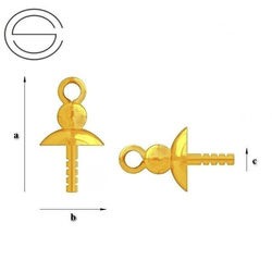 20/Z6-Z Zakończenie - łącznik Srebro 925 POZŁACANE