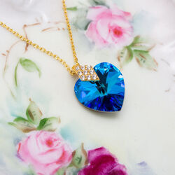 Necklace heart Swarovski - silver p. 925