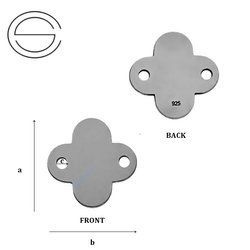 CL-481B FLOWER Pendant 11 mm Sterling Silver 925