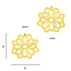 CLZ-544 Pendant FLOWER 24,8 mm Sterling Silver 925 Gold Plated