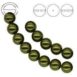 5810 MM 12 Swarovski DARK GREEN PEARL (DGRPRL)