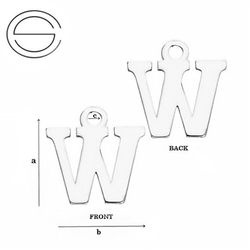 CL-213M "M" Pendant 10,3 x 12,9 mm Sterling Silver 925