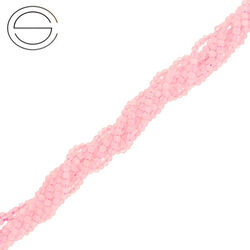 KN-RF-2,0 mm KWARC RÓŻOWY okrągły fasetowany sznur