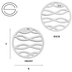 CL-333 Zawieszka KOŁO AŻUR 15,0 mm Srebro p.925