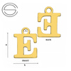 CL-213M "M" Pendant 10,3 x 12,9 mm Sterling Silver 925