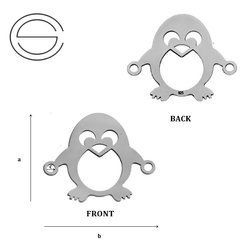CL-437 PENGUIN Pendant 15,0 mm Sterling Silver 925