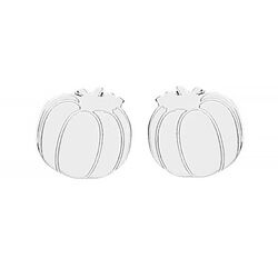 SZT-749 Silver earrings PUMPKIN - Sterling Silver 925