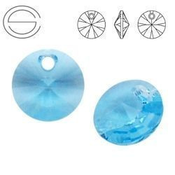 6428 MM 8 Swarovski XILION Disc AQUAMARINE